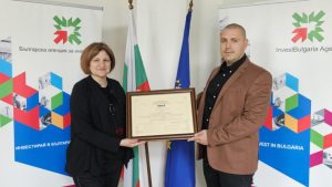 БАИ ВРЪЧИ СЕРТИФИКАТ ЗА ИНВЕСТИЦИЯ НА „МЕТА 8“ ЕООД – IBA