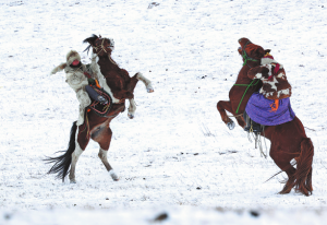 Вътрешна Монголия демонстрира културата на конете на фестивала на зимната фотография